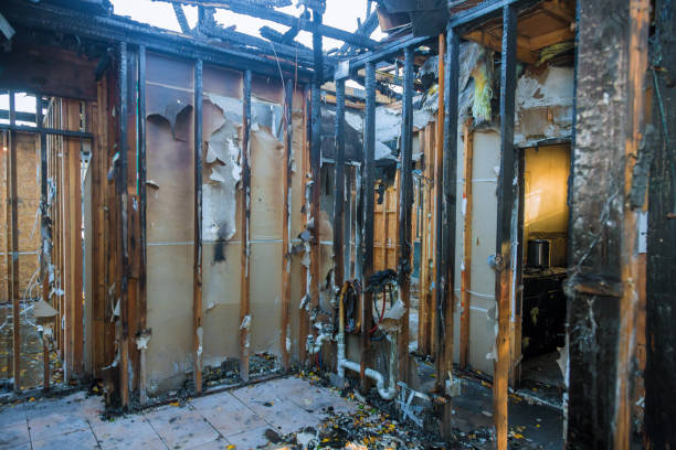 Professional Fire Damage Restoration technician working in Princeton Junction, NJ